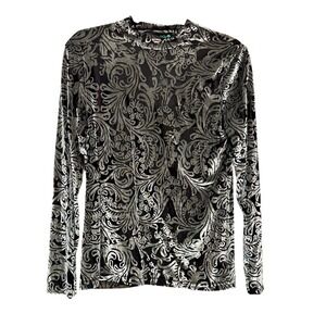 Elegant Black and Silver Women's Blouse